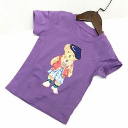 Çocuklar T-Shirts Erkek Giysileri Toddler Tasarımcı Kızlar Yaz Tshirts Sıradan Çocuk Gençlik Çocuklar Pamuk Giyim Ralphsbaby Tops Street Mu6s#
