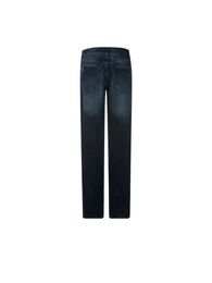 Men Jeans Summer Kiton Straight Version of Dark Blue Jeans with Hole
