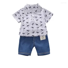 Clothing Sets 2Pcs Summer Kids Casual Clothes Boys Suit Short Sleeve Shirt Tops Shorts Baby Set For Infant Suits