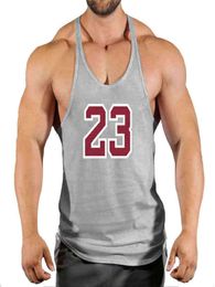 New Brand 23 Gym Tank Top Men Fitness Clothing Mens Bodybuilding Tank Tops Summer Gym Clothing for Male Sleeveless Vest Shirts5743565