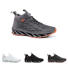 2022 Non-Brand Running Shoes For Men Triple Black White High Top Grey Fashion Blade Personality Shoe Mens Trainers Outdoor Sports Sneakers 3D
