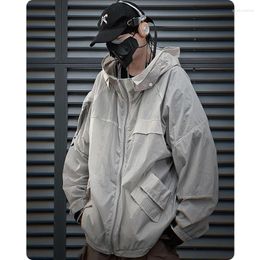 Men's Jackets Unisex Summer Breathe Freely Stand Collar Hooded Sun Protection Suit Quick Drying Outdoor Sports Loose Clothing Harajuku