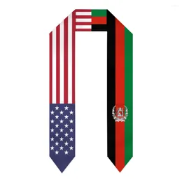 Scarves Graduation Sash Afghanistan & USA United States Flag Stole Shawls Graduate Wraps Scraf International Student Pride Gifts