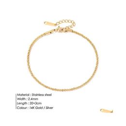 Anklets Emanco Gold Colour Caiflower Anklet Bracelet On The Leg Fashion Female For Women Chain Beach Foot Drop Delivery Jewellery Otobw