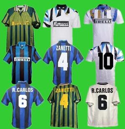 1992 1993 1995 1996 Jersey da Inter Retro Soccer 95 96 Roberto Carlos Zanetti Bergomi Branca Bergkamp Ince Berti Classic Vintage Home Away DGUC