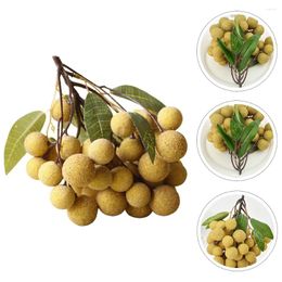 Party Decoration Decorations Plastic Longan Ornament Fruit Model Artificial Fake Peach Decorative Simulated Adornment Prop Lifelike