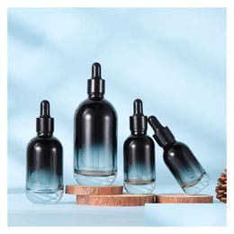 Dropper Bottles Wholesale 1 Oz Golden Cap Clear Empty Glass Essential Oil Eye Drop Delivery Office School Business Industrial Packing Dhic8