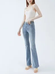 Women's Jeans Women's Denim High Waist Zipper Pockets Simple 2024 Spring Summer Flare Pants