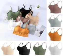 Seamless Sling Wrap Chest Streetwear Tank Tops Female Sleeveless Sports Sexys Tube Bra Basic Summer Camisole Tops Seamless M4R41426121