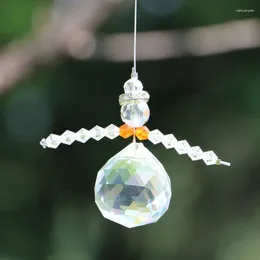 Decorative Figurines 1PCS Handmade Suncatcher Crystal Angel Pendant Window Hanging Ornament Gifts