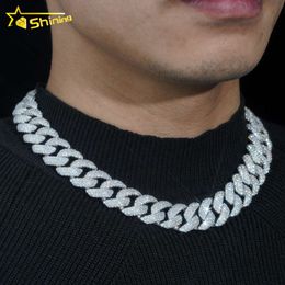 Moissanite necklace sterling sier wholesale price iced out vvs moissanite diamond Jewellery hip hop cuban link chain