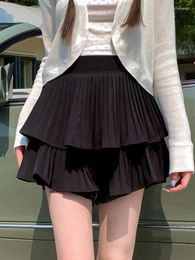 Skirts Summer Pleated Sexy Mini Skirt Women White Black Pink High Waist Casual Girls Tennis Vintage Skort Clothes