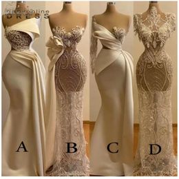 2022 Stylish Women Evening Dresses Formal Mermaid Appliques Satin Long Robe de soriee Party Gowns Vestidos Custom Made Bc10921 274l