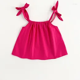 Clothing Sets Girl's Tank Top 2024 Summer Children's Little Girl Sweet Style Sling