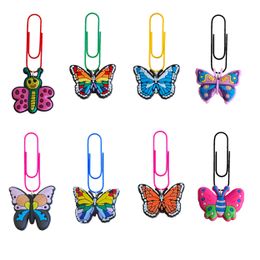 Christmas Decorations Coloured Butterfly 28 Cartoon Paper Clips Nurse Gift Metal Bookmark Funny Book Markers For Teacher Sile Bookmarks Otaur