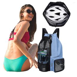 Outdoor Bags Mesh Drawstring Backpack Gym Bag Lightweight Swim Waterproof Adjustable Strap For Travel Sports