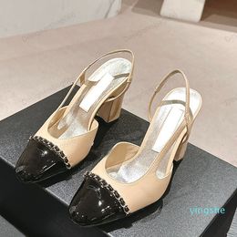 Sandali vintage tacco 2024 sandali in metallo sandalo con fibbia alla caviglia