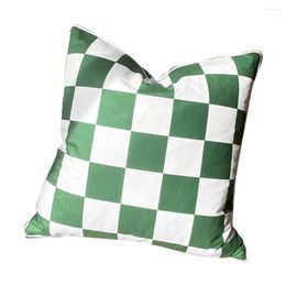 Pillow Net Red Checkerboard Square Printing Black And White Plaid Pillowcase Bed Living Room Sofa