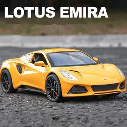 Diecast Model Cars 1 24 Lotus Emira Evija Alloy Sports Car Model Diecasts Metal Vehicles Model Simulation Sound Light Collection Kids Toy Gift Y240520OFIV