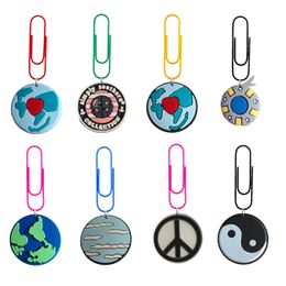 Other Disposable Plastic Products Rotundity Cartoon Paper Clips Cute Bookmark Colorf Office Supplies Gifts For Students File Note Smal Ot2Sc