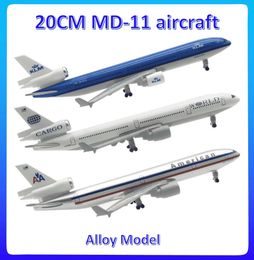 Aircraft Modle Multiple Simulations of MD-11 Aircraft Model 20cm Alloy Metal Aircraft Proportional Decorative Childrens Gifts S24520