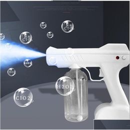 Party Favor Wireless Charging Spray Gun 800Ml Disinfection Hand Sanitizer Handheld Blue Nano Portable Electric Atomizing Hine Drop Del Dh1Af