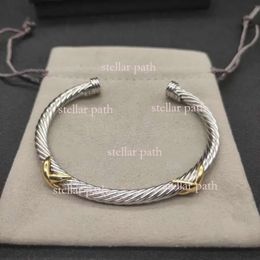 David Yurma DY Designer Cable Fashion for Women Men Gold Sier Pearl Head Cross Bangle Bracelet Jewellery Man Christmas Gift Bracelet Designer Luxury Necklace 699