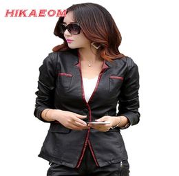 Whole Leather Jackets For Women Suede Blazer Biker Ladies Patchork Synthetic Lether Vneck Brand Factory Direct Faux Leather 7555618