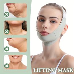 Reusable Face Slimming Bandage V Line Shaper Women Chin Cheek Lift Up Belt Massage Strap Skin Care Beauty Tools 240516