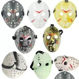 Party Masks Ups 6 Style Fl Face Masquerade Jason Cosplay Skl Mask Vs Friday Horror Hockey Halloween Costume Scary Festival Drop Delive Dhcbr