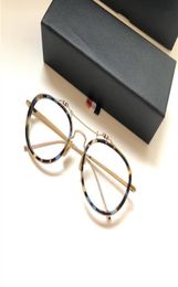 New York Brand Design Pilot Glasses Frame Men Women Optical Prescription Eyewear Classic Double Beam Retro Round Eyeglasses TBS8300170