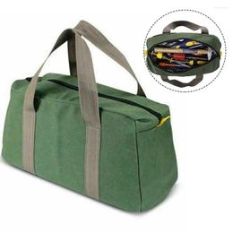 Storage Bags 12/14/16inch Camping Bag Green Canvas For Hold Tool Wrench Cable Vehicle Maintenance Carpentry Worker Accessories