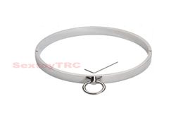 Heavy Duty Male Bondage Metal Dungeon Collar Restraint Steel Collar Alloy Perfect Chrome Cheap Whole BDSM Fetish3756194