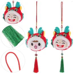 Decorative Figurines Stuffed Dragon Hanging Pendant Plush Chinese Desktop Toy Animal Locket