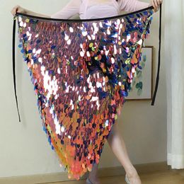Stage Wear Triangle Sequins Bellydance Skirt Belly Dance Long Tassel Hip Scarf Festival Outfits Women Accessories Dancing