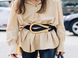 Designer belts for women soft pu leather belt ladies waist knot dress cummerbunds gold buckle ceinture femme8694919