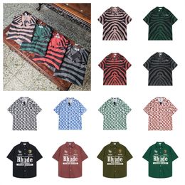 New 2024 Men's Tees Polos Rhude Shirt Shorts Cotton Mens T shirt Tess Designer Casual Fashion Short Sleeve Women neck Tshirts Size S-XL