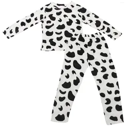 Women's Sleepwear Cow Home Clothes Wear Warm Pajamas Animal Cosplay Costume Cartoon Nighty Girl Polar