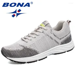 Casual Shoes BONA Arrival Style Men Running Outdoor Walking Comfortable Sneakers Lace Up Athletic For