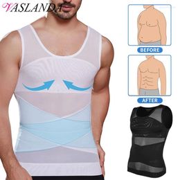Men's Body Shapers Men Toning Vest Slimming Shaper Corrective Posture Belly Control Compression Shirt Modelling Underwear Corset