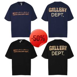 Men's Golieriy Dopts T-shirts TIDE New Japanese Logo Sparkling Pink stamping Print Short sleeved T-shirt Summer