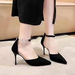 Dress Shoes Sexy High Heels Crystal Women Pointed Toe Shallow Sandals 2024 Party Fashion Summer Elegant Mujer