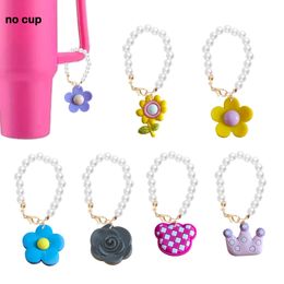 Hair Accessories Flower 2 12 Pearl Chain With Charm Charms For Tumbler Cup Shaped Personalised Handle Drop Delivery Otjx4