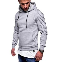 Men Striped Folds Hoodies Fashion Trend Teenager Long Sleeve Pocket Hooded Tops Designer Male Autumn Raglan Sleeves Casual Pullove8596448