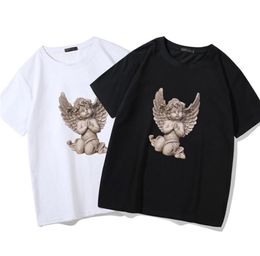 Little Angel Statue Hip Hop Print T Shirt Men Fashion Tee Tops Streetwear Peace And Love Harajuku Pattern Men039s TShirt S5MC61555855