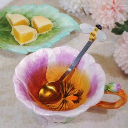 Mugs Tea Coffee Ceramic Bee Milk Mug Home Decor Crafts Room Wedding Decoration Porcelain Sculpture Cup Gift