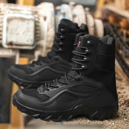 Mens tactical military boots special forces desert combat army boots outdoor hiking boots mens work safety shoes 240510