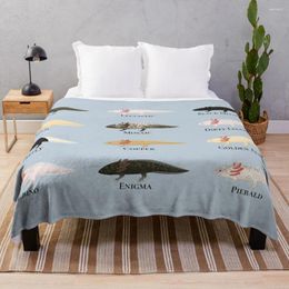 Blankets Every Axolotl With Labels Throw Blanket Anti-Pilling Flannel Luxury Thicken Fleece