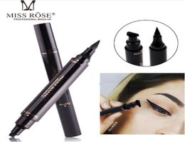 New Miss Rose EyeLiner Liquid Make Up Pencil Waterproof Black Doubleended Makeup Stamps Pencil7639959