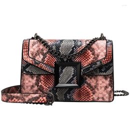 Bag 2024 Luxury Women Handbags PU Leather Female Shoulder Designers Snake Pattern Serpentine Crossbody Bags For